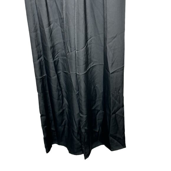 NWOT Astr The Label Womens Inverted Pleat Neck Wide Leg Jumpsuit Small Black - Picture 7 of 15